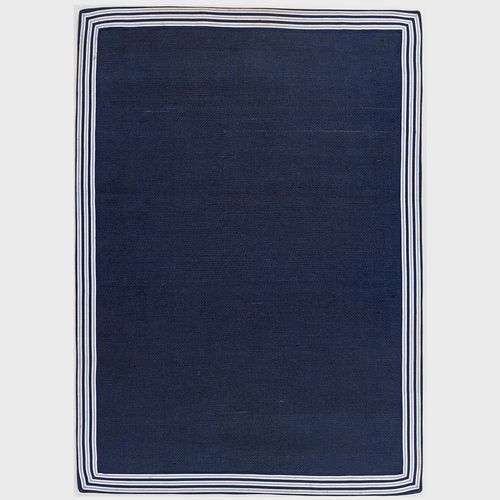 Blue and White Chenille Carpet, Pottery Barn