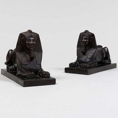 After Carl Kauba (1865-1922): Two Sphinx