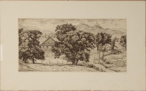 Luigi Lucioni (1900-1988): Stowe Hollow; and The Steeple in the Mountains