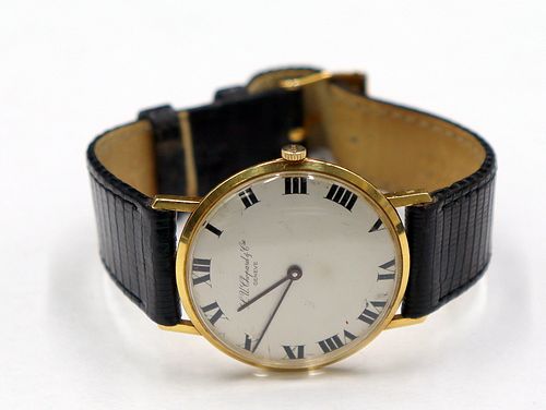 JEWELRY. Men's Vintage Chopard 18kt Gold Watch.