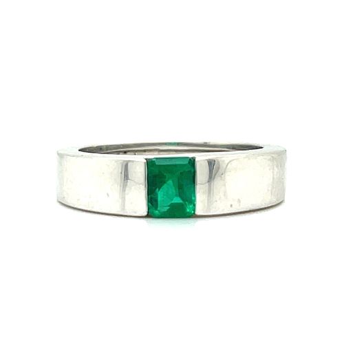 18k Emerald EngagementÂ  Ring