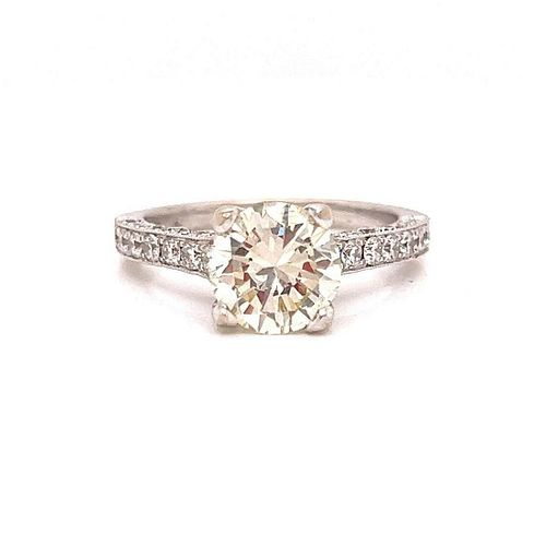 18k Diamond Engagement Ring