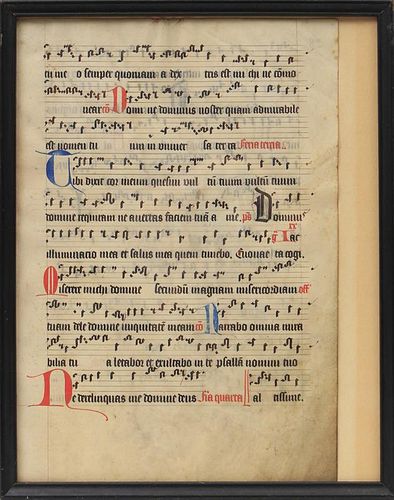 Continental School: Two Illuminated Pages of Sheet Music