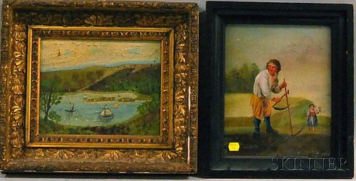 Two Framed Folk Paintings
