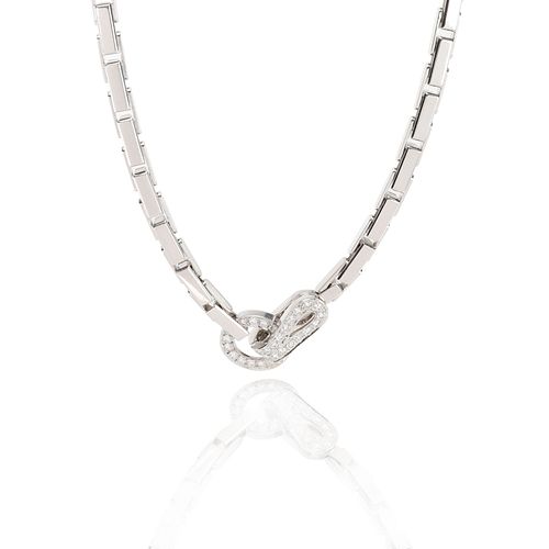 Cartier Agrafe Diamond Necklace in 18K White Gold 1.1 CTW