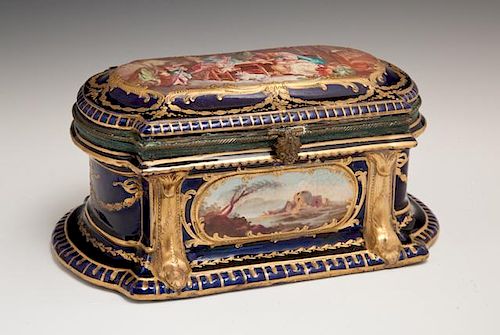 Bronze Mounted Sevres Porcelain Jewelry Box, 18th