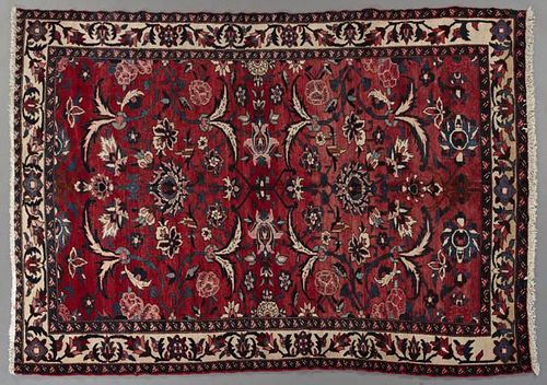 Semi Antique Persian Lillihan Carpet, 7' 3 x 10' 3