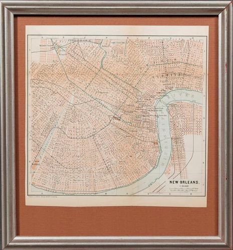 Wagner and Debes, "Map of New Orleans," late 19th