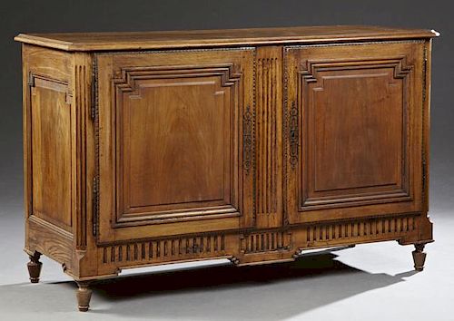 French Louis XVI Style Carved Oak Sideboard, late