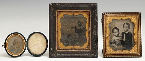 Group of Three American Photographs, 19th c., cons
