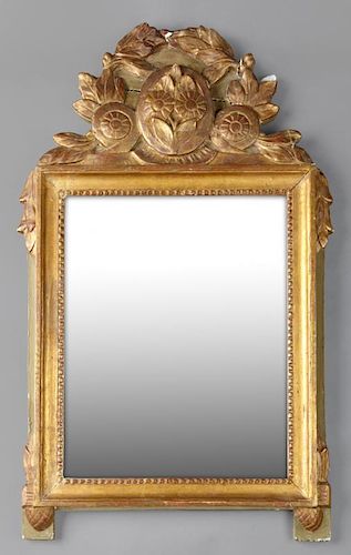 Louis XIV Style Gilt Gesso Mirror, late 19th c., w