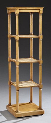 Mahogany Five Tier Shelf, early 20th c., with a di
