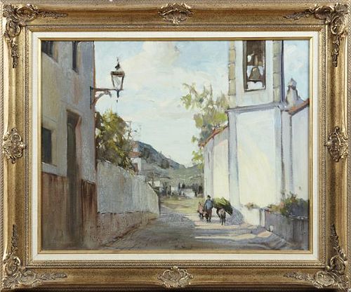 Robert Brubaker (1921- ), "Mexican Village Street