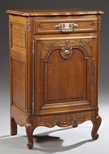 French Louis XV Style Carved Oak Confiturier, 20th