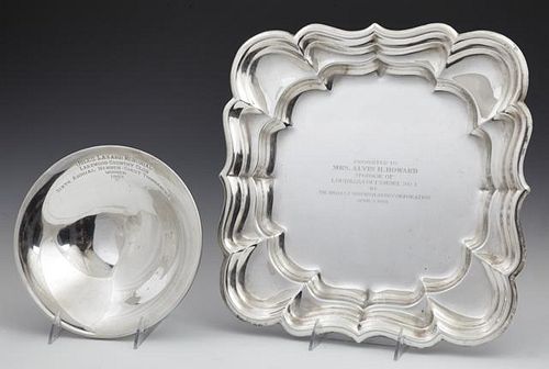 Two Sterling Presentation Bowls, consisting of a c