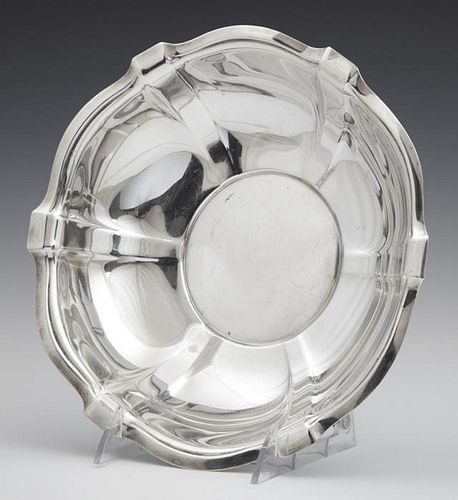 Sterling Lobed Circular Bowl, early 20th c., by Go