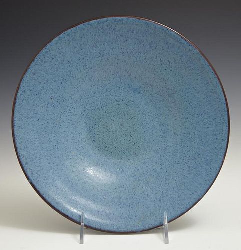 Newcomb Guild High Glaze Blue Bowl, c. 1950, "Vari