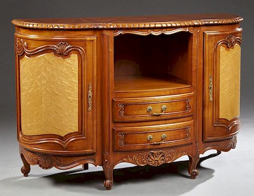 French Louis XV Style Parquetry Inlaid Cherry Bowf