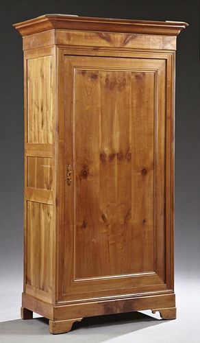 Louis Philippe Carved Cherry Armoire, 19th c., the