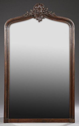 Louis XV Style Carved Oak Overmantel Mirror, late