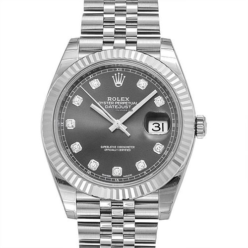 Rolex 126334 - Datejust Rhodium Diamond Dial Automatic Men's Watch