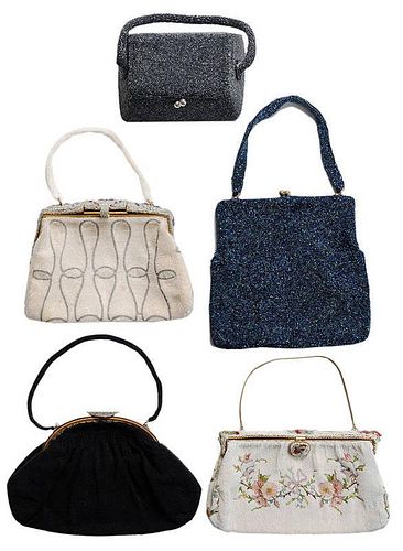 Five Beaded Lady's Evening Bags