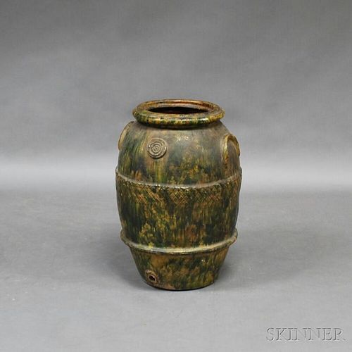 Large Glazed Pottery Urn