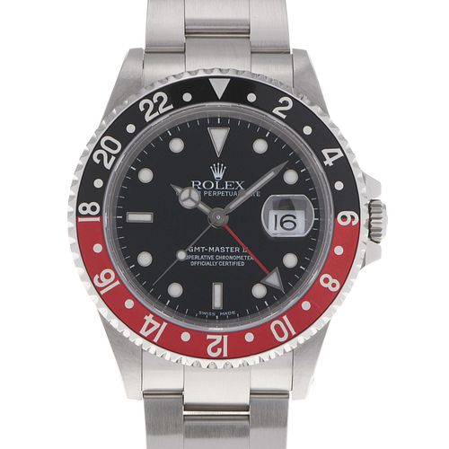 ROLEX Rolex GMT master 2 black / red bezel 16710 men's SS watch automatic winding dial