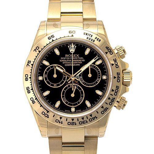 Rolex 116508 - Cosmograph Daytona 18ct Yellow Gold Automatic Black Dial Men's Watch