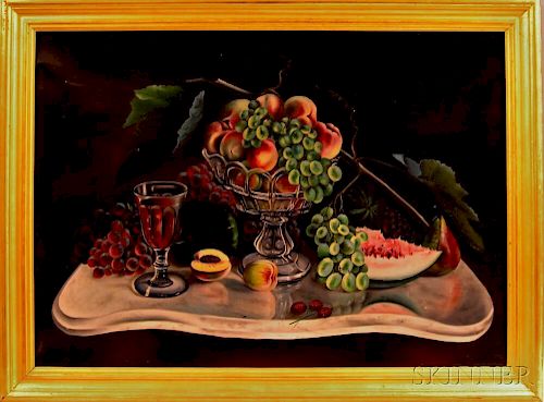 American School, 19th/20th Century      Still Life with Fruit in a Compote.
