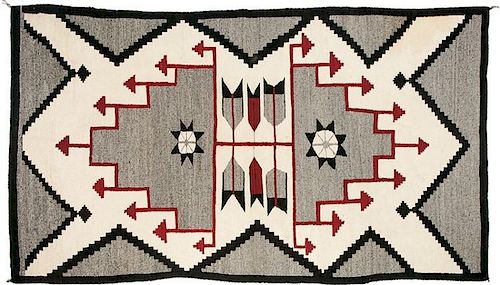 Navajo Rug, Crystal Design (desc) (ca. 1940 - 1950)