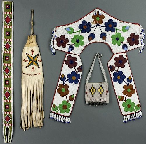 Lot of 4: Native American Beadwork