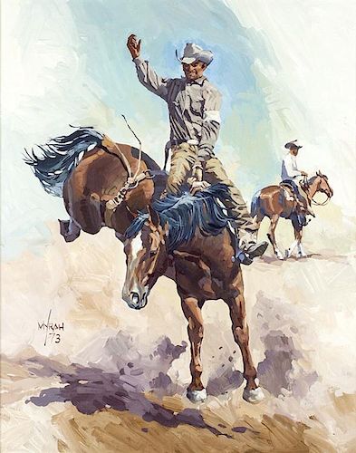 Newman Myrah | Cowboy on Bucking Horse