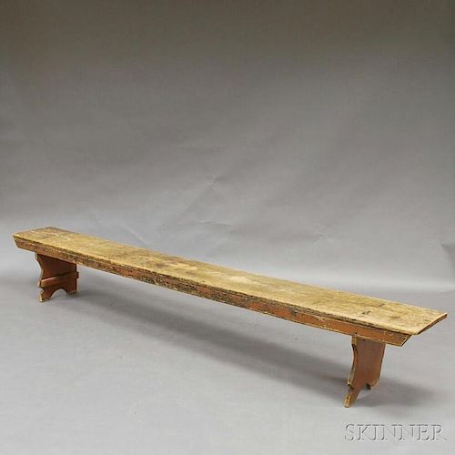 Brown-painted Long Bench