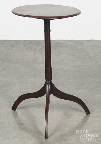 English mahogany candlestand, 19th c., 27 1/2'' h., 17'' w.