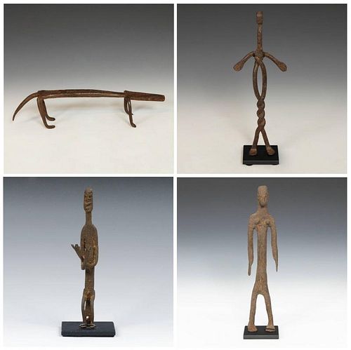 4 Dogon and Bambara Metalware Artifacts