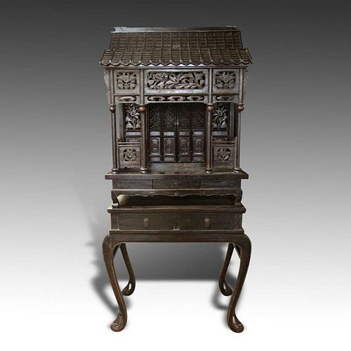 Antique Chinese Compound Shrine, 19th C.