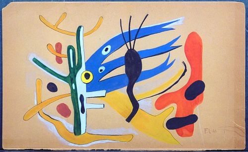 Fernand Leger, Attributed: Abstract Forms
