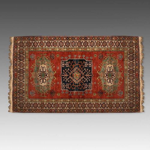Afghan Rug: 95" x 72" (183 x 241.5 cm)