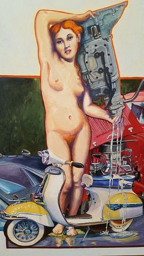 Ralph Allan Massey
 Pop Art Nude w Hotrods Ferrari