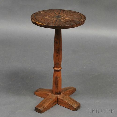 Paint-decorated X-base Candlestand