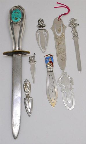 8 STERLING SILVER BOOKMARKS / LETTER OPENERS
