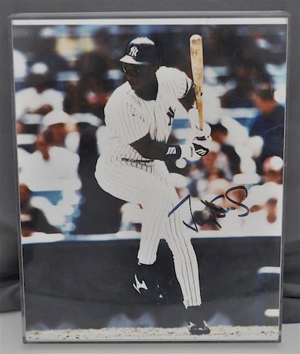 DARRYL STAWBERRY AUTOGRAPHED PHOTO YANKEES