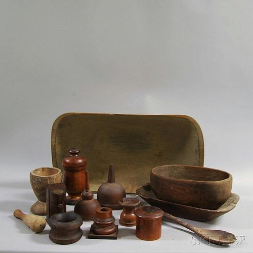 Group of Woodenware and Treen