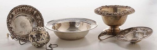 Five Sterling Table Items