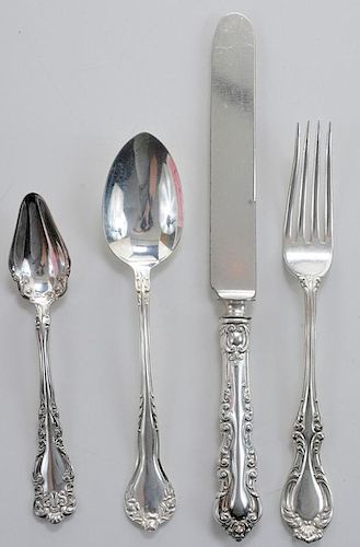 Forty-Six Pieces Sterling Flatware