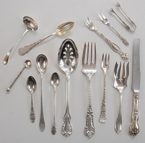 Thirty-Nine Pieces Sterling Flatware