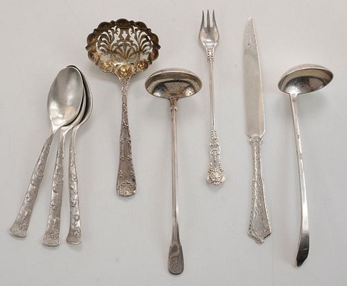 Eight Pieces Tiffany Sterling Flatware