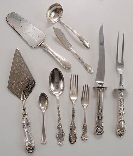 Thirty-Four Pieces Sterling Flatware