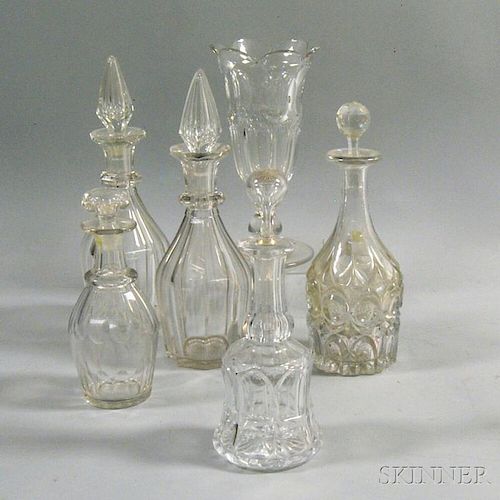 Six Pieces of Colorless Glass
